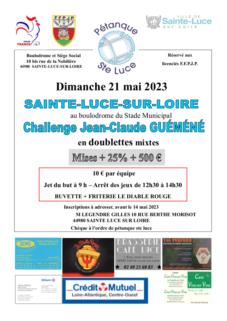 Affiche Challenge Guéméné 2023