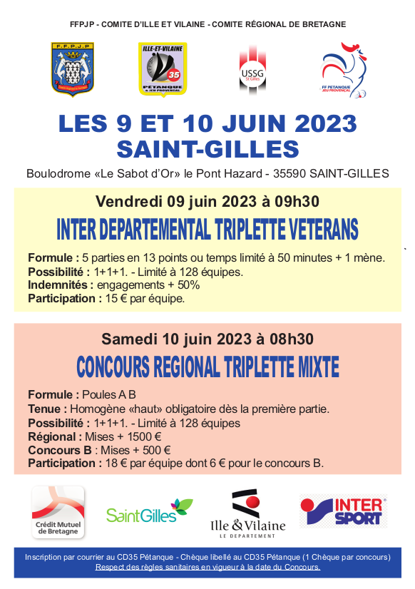 Affiche Régional de St Gilles 2023
